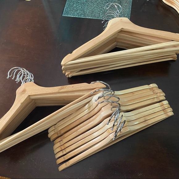 IKEA Storage & Organization Ikea Natural Wood Hangers Poshmark